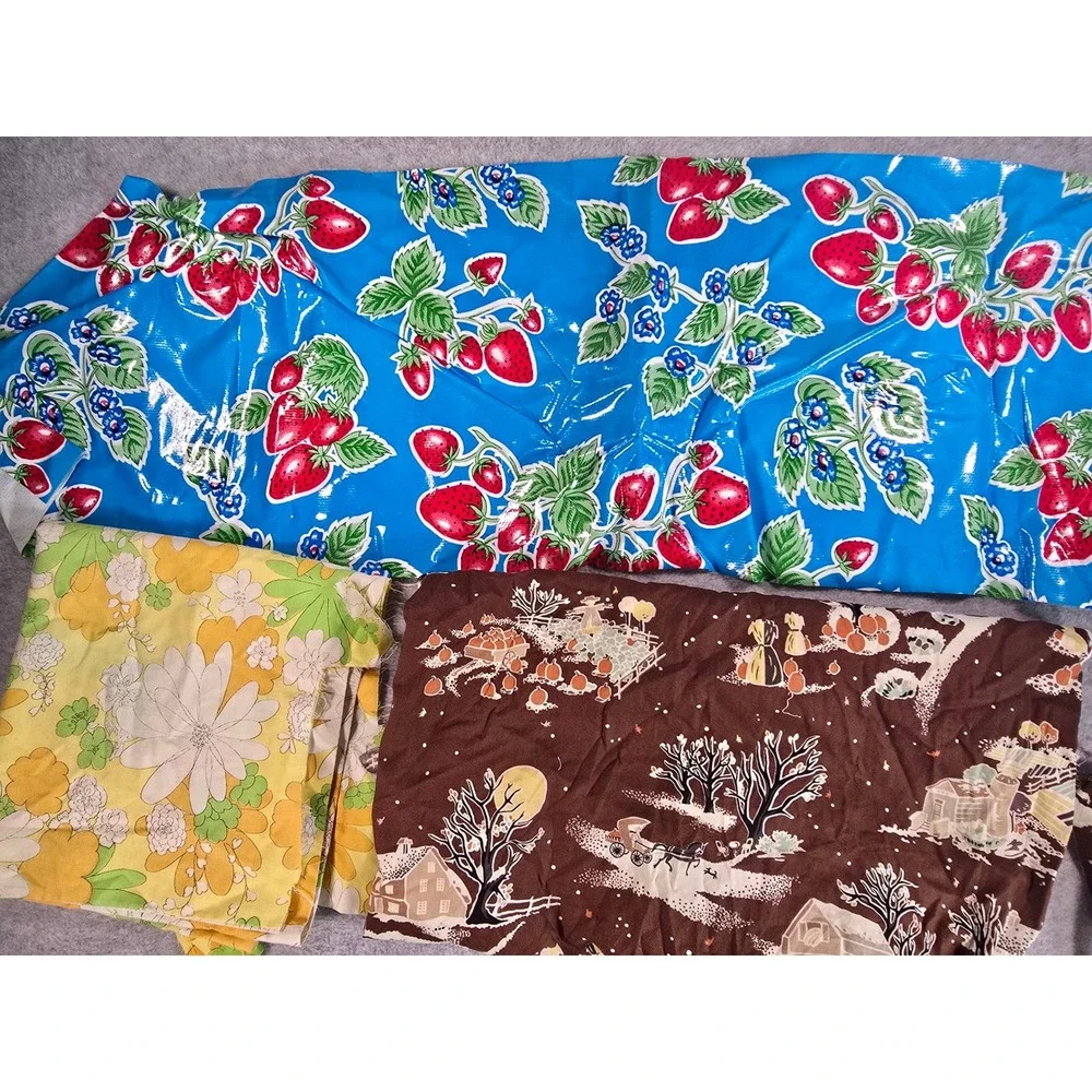 Vintage Fabric Scrap Lot 13lb Floral Lace Mod Retro Cotton Mixed Prints & Sizes